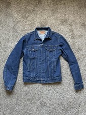 Vintage 80'S LEVI'S Trucker Jacket Men's SIZE SMALL (40L) Blue Denim MADE IN USA