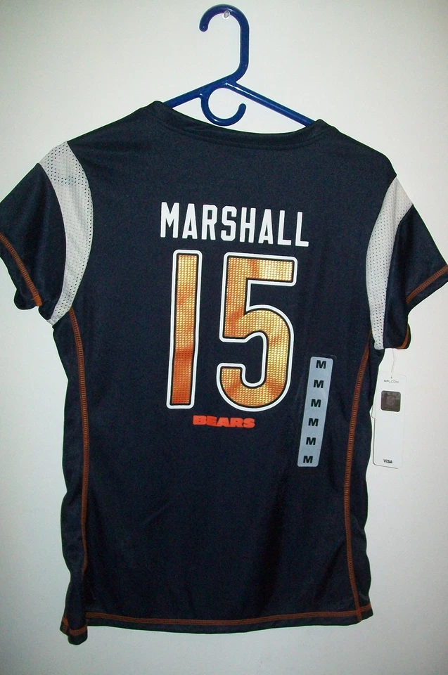 NFL CHICAGO BEARS MUJER TALLA MEDIANA BRANDON MARSHALL TOP NUEVO CON ETIQUETAS Foto 3 de 3