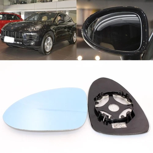 For Porsche Macan 2014-2017 Side View Door Mirror Blue Glass With Base Heated