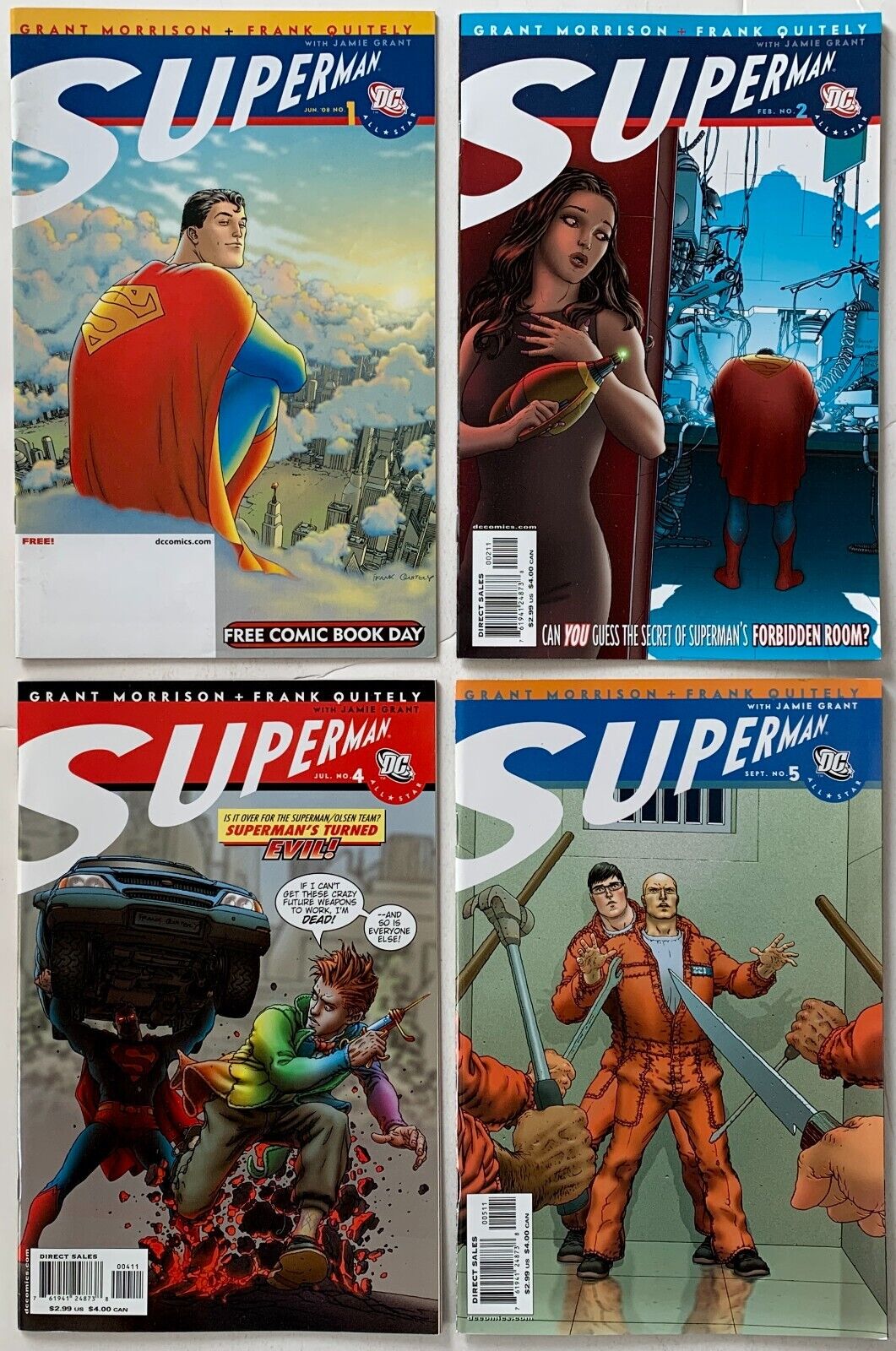 All-Star Superman 1 (FCBD) 2 4 5 Lot of 4 Morrison and Quitely DC Comics 2006