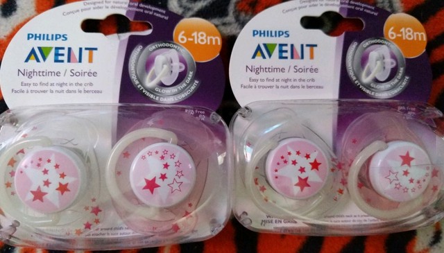 avent glow in the dark dummies