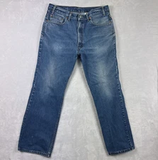 Vtg Levis 517 Jean Mens 38X30(Actual 36.5X29.5) Cotton Slim Fit Bootcut Batwing