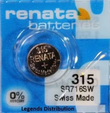 315 RENATA SR716SW SR716SW Watch Battery Free Shipping Authorized Seller