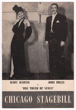 Mary Martin "ONE TOUCH OF VENUS" Kurt Weill / Elia Kazan 1945 Chicago Playbill