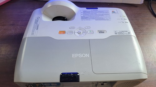 Epson PowerLite 435W LCD Projector H449A 1075 Hours