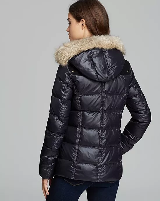 Juicy couture puffer jacket clearance with faux fur collar