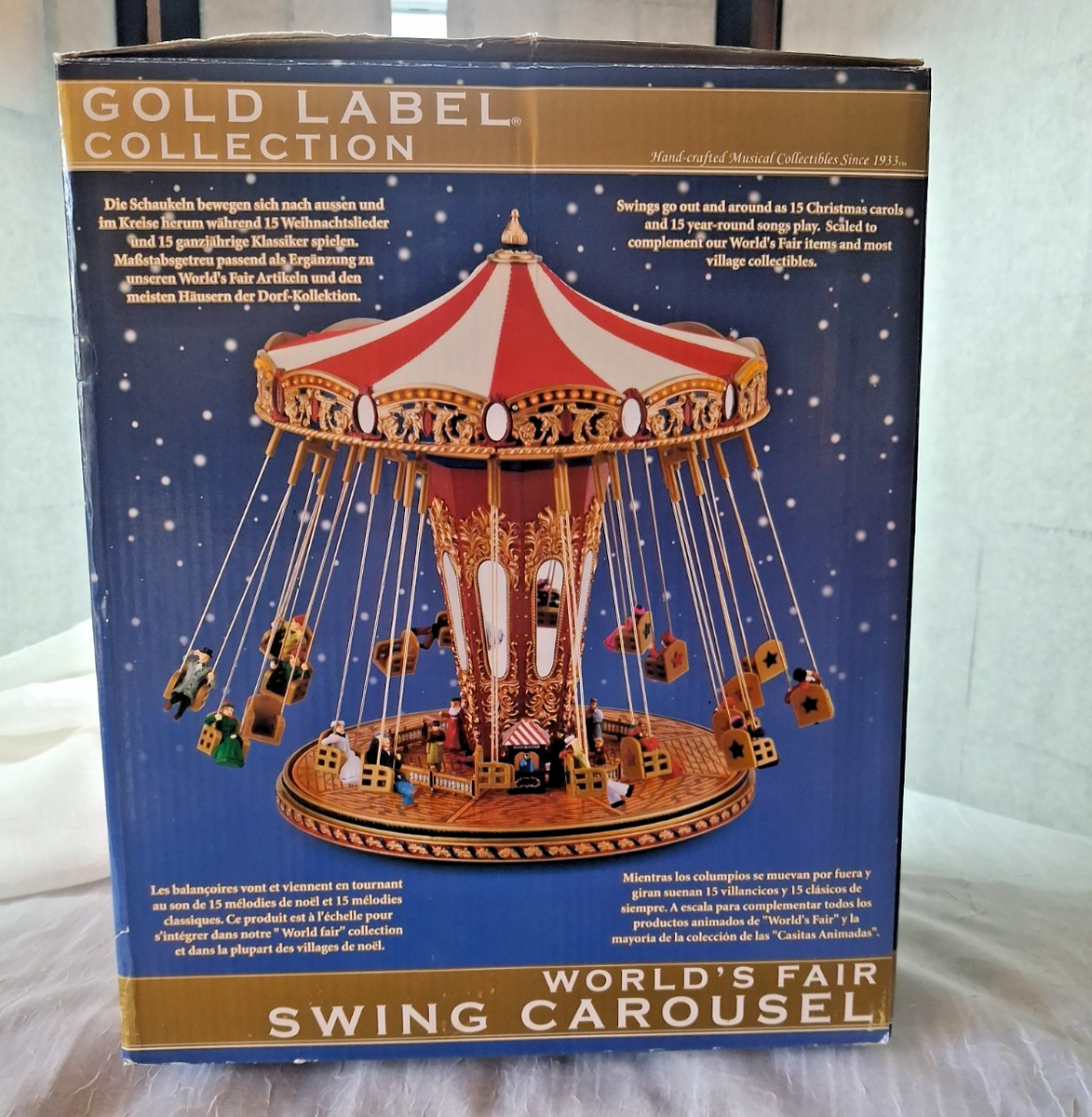 WORLD'S FAIR SWING CAROUSEL MR CHRISTMAS GOLD LABEL COLLECTION