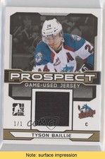 2014 ITG Draft Prospects Gold Jersey 1/1 Tyson Barrie Baillie #PGU-29 READ 7ez