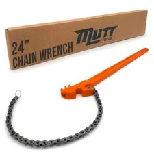 Chain Wrench 24 Inch - Heavy Duty Chain Pipe Wrench with I-Beam Handle