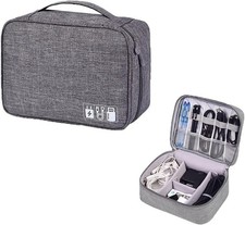 Electronic Accessories Organizer, Portable Travel Cable Storage Bag Tech Pouc...
