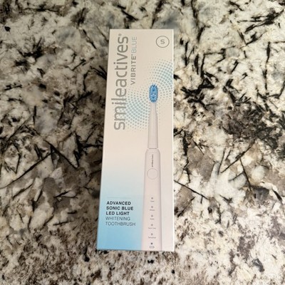 Smileactives Vibrite Blue LED Whitening Sonic Electric Toothbrush New Sealed