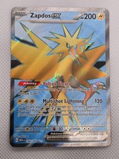 Pokemon TCG Zapdos ex 192/165 Sv: Scarlet & Violet 151 Ultra Rare Full Art Holo
