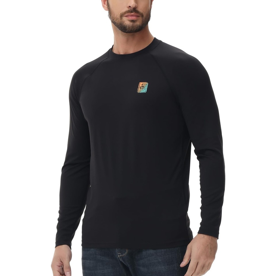 Ess Ls Sun Prot Top Am Erkek Yüzücü T-Shirt - 8-132093503 Siyah Zey Sport