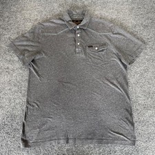 Howler Bros Polo Shirt Mens Medium Gray Pearl Snap Short Sleeve Soft Casual