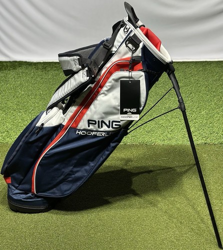 PING 2025 Hoofer Lite Stand Carry Golf Bag Navy/Platinum/Red 4-Way Divider NEW