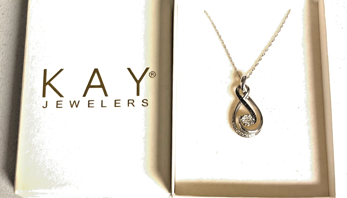 Diamond Accent Pendant & 16 inch Box Chain Real Solid .925 Sterling Silver 6.7g