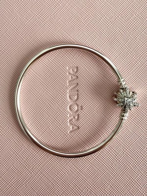 Pandora CZ Fireworks Bangle “The Best is Yet to Come” Small