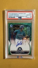 2023 Bowman Chrome M/B💥Lazaro Montes💥Green Refractor Auto🔥52/99🔥PSA 10💎