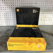 Lot of 2 - Kodak Carousel Transvue 140 Slide Tray Original Box w/ markings