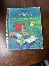Little Golden Book Disney's The Little Mermaid Ariel's Underwater Adventure 1989