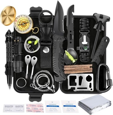 Ultimate 35 in 1 Survival Kit: Essential First Aid & Gear for Men and Gifts