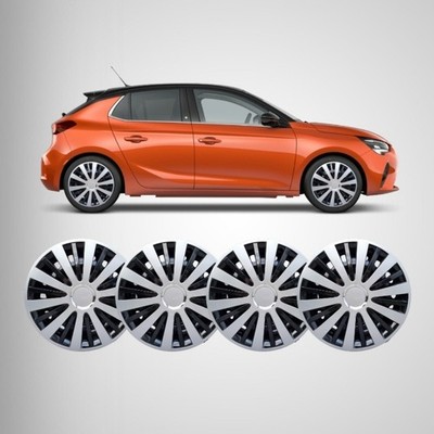 15 Zoll Radkappen passend für Peug 208/207 (außer Boxer) 4 Stück 15'' + Plaketten