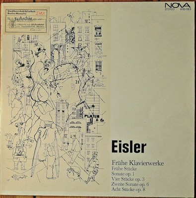 Hanns Eisler - Frühe Klavierwerke Classical Modern LP Schallplatte 205413
