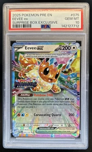 2025 Pokemon Prismatic Evolutions Eevee ex Promos Surprise Box #075/131 PSA 10