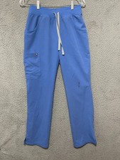 FIGS Kade Cargo Scrub Pants Womens Size XS Blue Elastic Waist Medical PO 6593