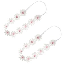 2PCS Baby Girl Lace Flower Headband Soft Elastic Hair Bands Cute Floral Headp...