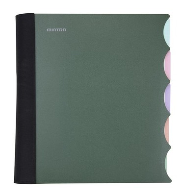 Mintra Office Durable PREMIUM Spiral Notebook (Green Olive, 5 Subject (8.5in ...