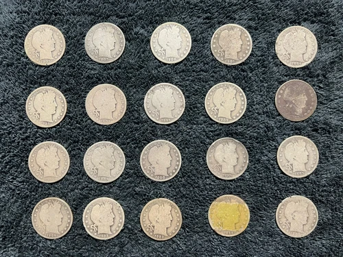90% Silver Barber Half Dollar Lot - Roll of 20