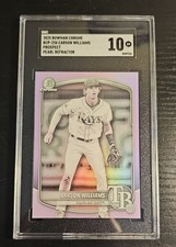 2025 Bowman Chrome Carson Williams PEARL SSP RC SGC 💎 MINT 10 🔥 🔥 🔥 