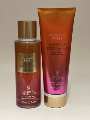 2 Pcs Set Victoria's Secret Mango Temptation Fragrance Mist Spray & Body Lotion
