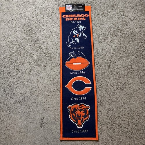 NFL Chicago Bears Heritage Pennant Banner Winning Streak 31 1/2x7 7/8in - Picture 6 of 7