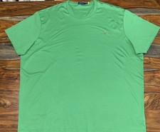 Polo Ralph Lauren Men's Green Crew Neck T Shirt Soft Cotton Big Tall Size 4XB