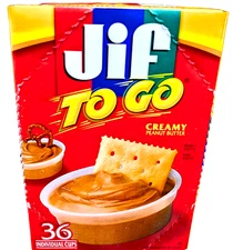 Jif-To-Go Creamy Peanut Butter 36 Count EXP 09/2026