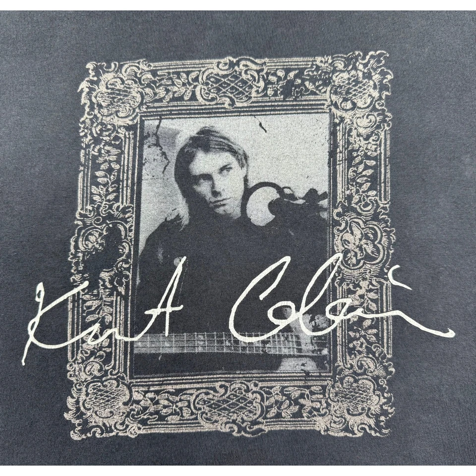 Vintage Kurt Cobain T-Shirt Men's Small Nirvana RARE  - Image 3 of 3