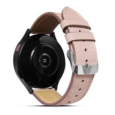 Compatible Samsung Galaxy Watch 20mm Genuine Leather Band Beige Strap Italy 20mm