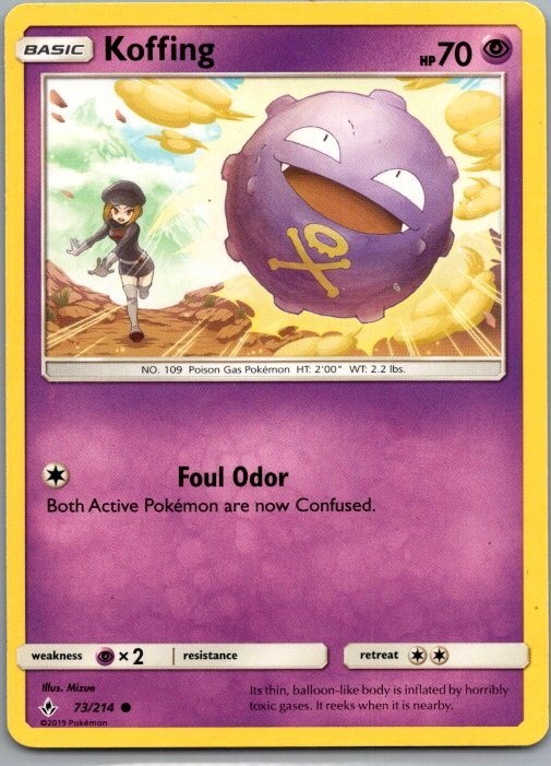Koffing 73/214 Unbroken Bonds Common NM Pokemon TCG
