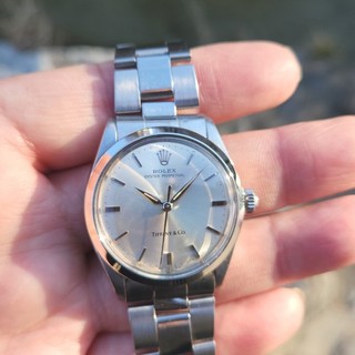 VINTAGE ROLEX 5552 OYSTER PERPETUAL CAL 1520 AUTOMATIC MEN`S DRESS WATCH 1957`S