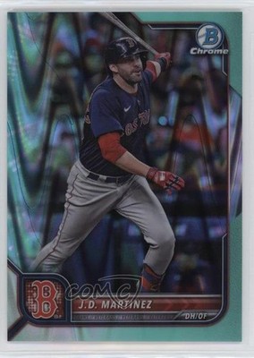 2022 Bowman Chrome Aqua RayWave Refractor 105/199 JD Martinez #98 0c6