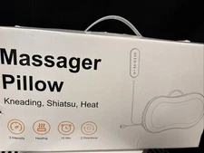 Iookna Massager Pillow- Kneading Shiatsu Heat Back Shoulder Neck