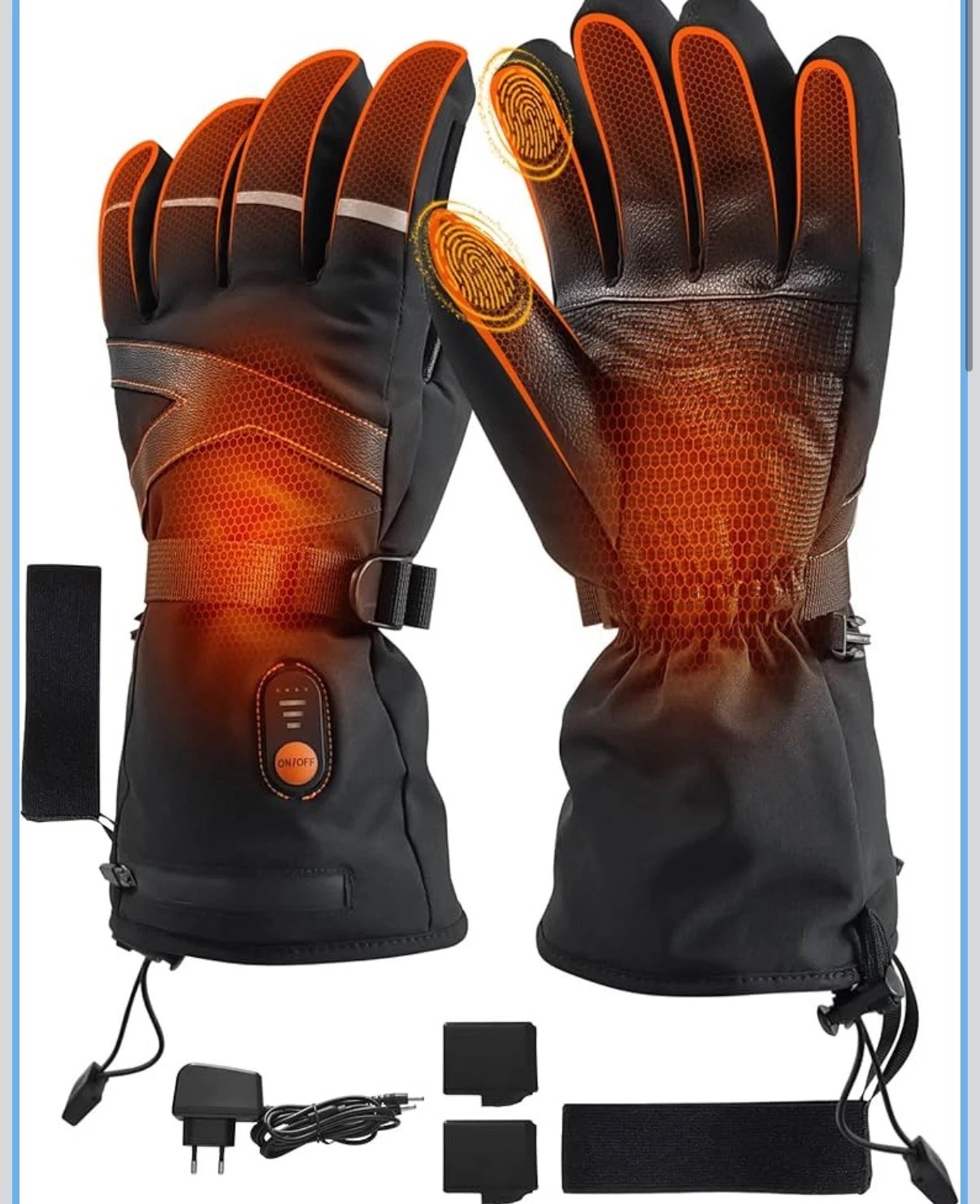 Heated Gloves Unisex, Rechargeable Battery, Waterproof, Outdoor