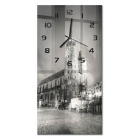 Glas-Wanduhr Mit FließEnden Zeigern Krakau Polen Schwarze Zeiger 30X60 Cm