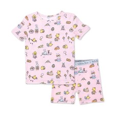 NWT Bellabu Bear Pink Easter Bamboo 2-pc pajamas, Sz-5T