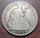 1874 Seated Liberty Half Dollar ARROWS GOOD Original Toning Type Coin