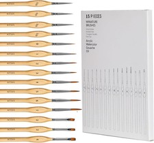 Paint Brushes, 15PCS Model Brushes Detail Paint Brush Set, Fine Detailing