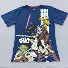 Y2K Star Wars Lucasfilm Youth Boys 14/16 Graphic Big Print T-Shirt