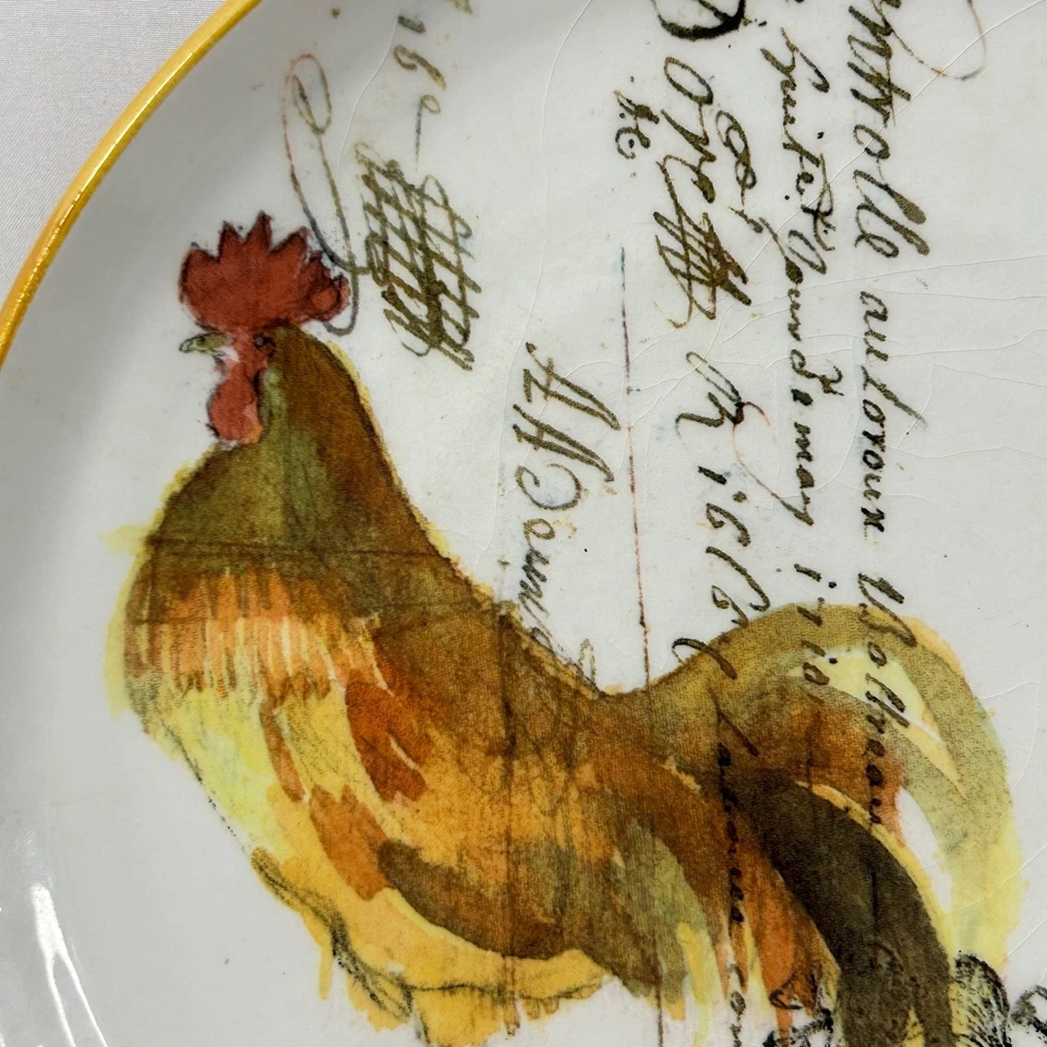 Plato de Gallo Williams Sonoma 10" Hecho en Italia Decoración de Granja Francesa Foto 2 de 4